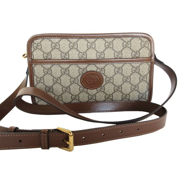 GUCCI Brown Leather Shoulder Bag - Picture 1 of 5
